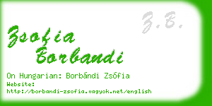 zsofia borbandi business card